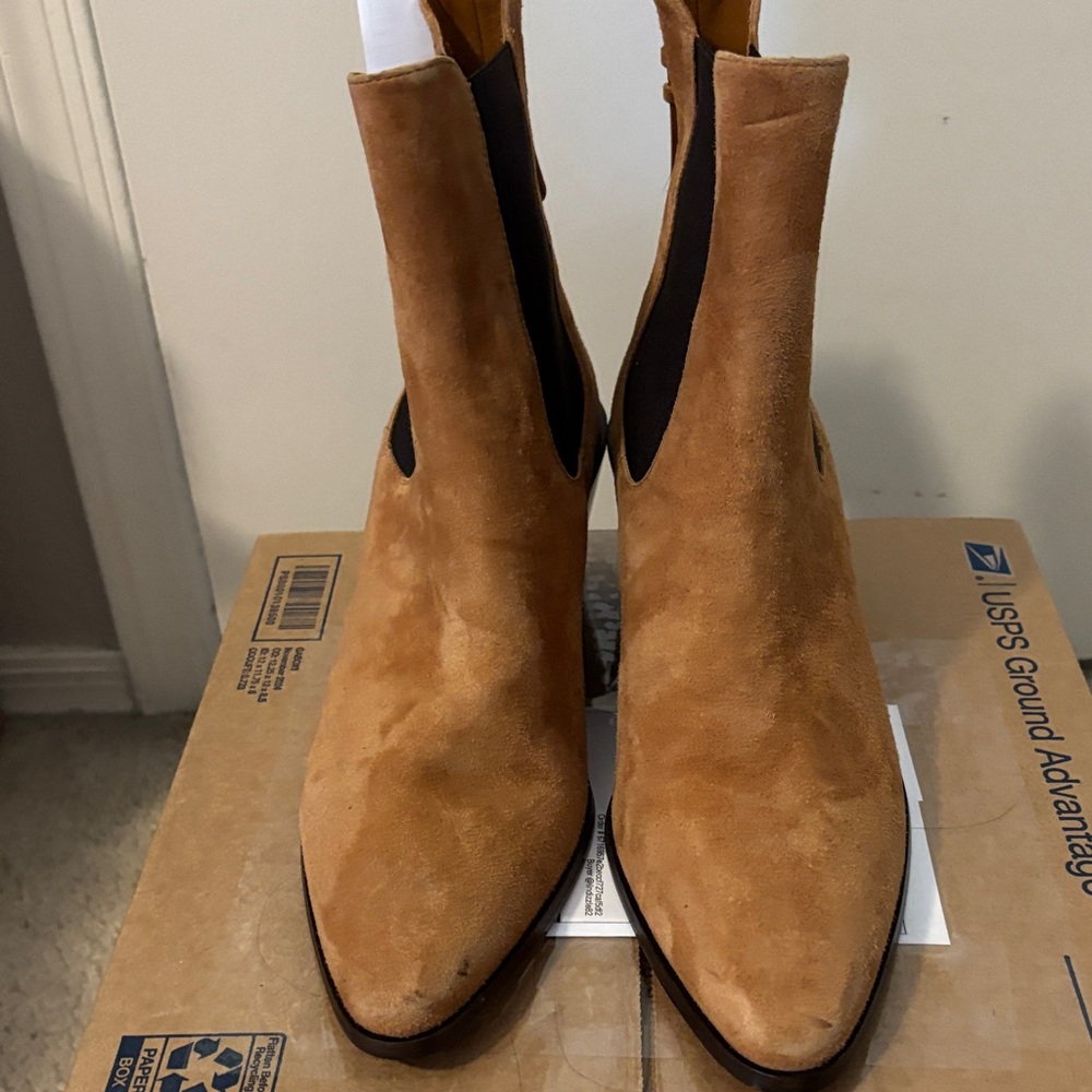 Frame Denim Light Brown Womens Suede Boots